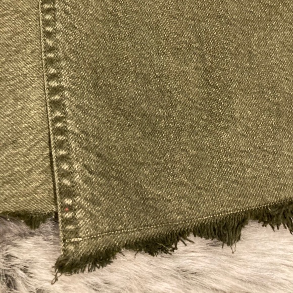 Free People Green Maxi Pencil Skirt Tie Front - Picture 3 of 7